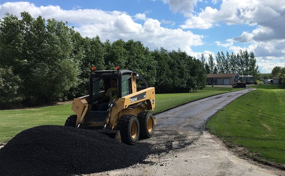 Resurfaced town road, smooth fresh asphalt